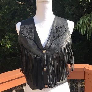 First Genuine Leather Vest Sz. Small